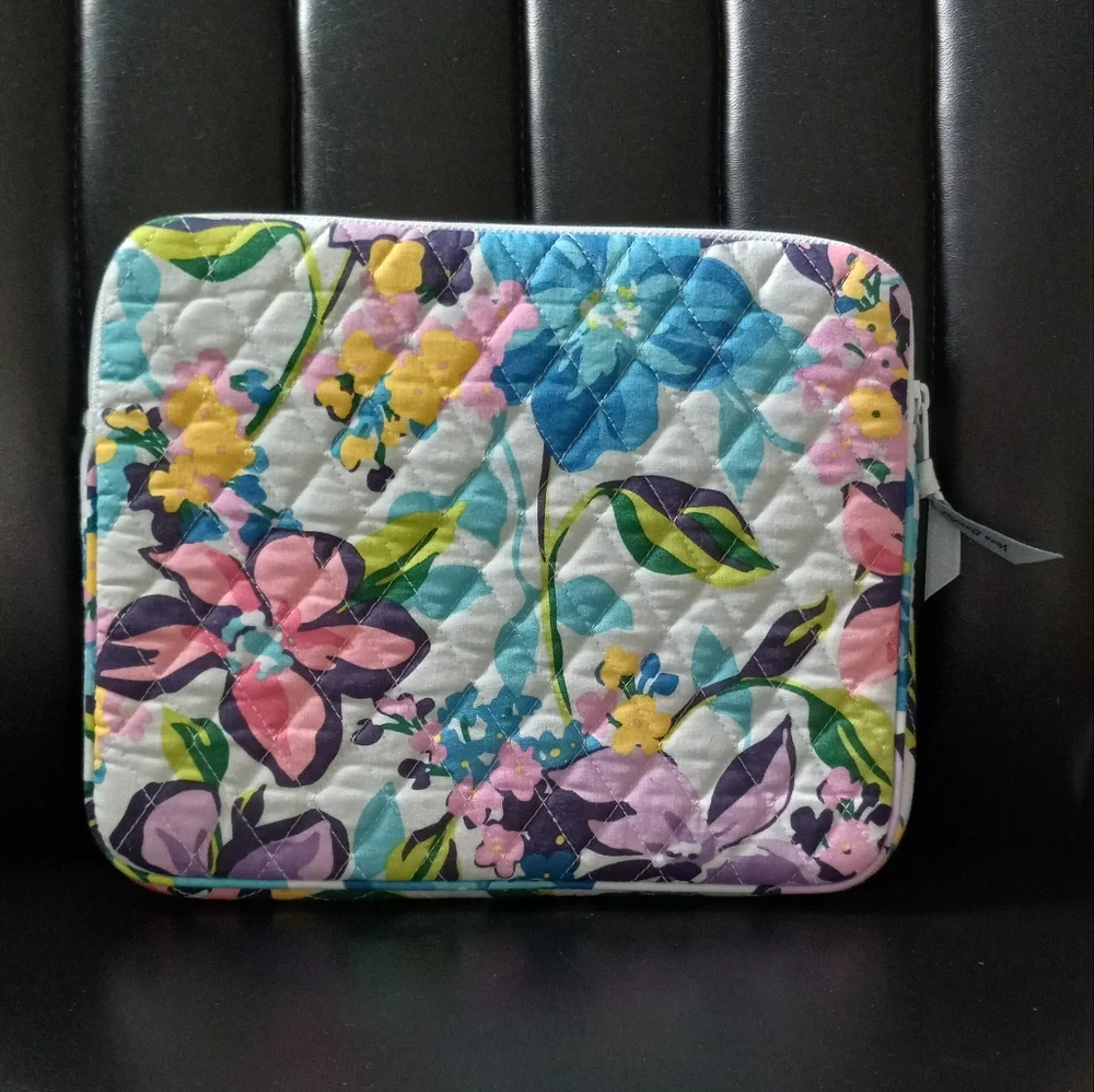 Vera Bradley Floral Quilted Case in Blue and Yellow
